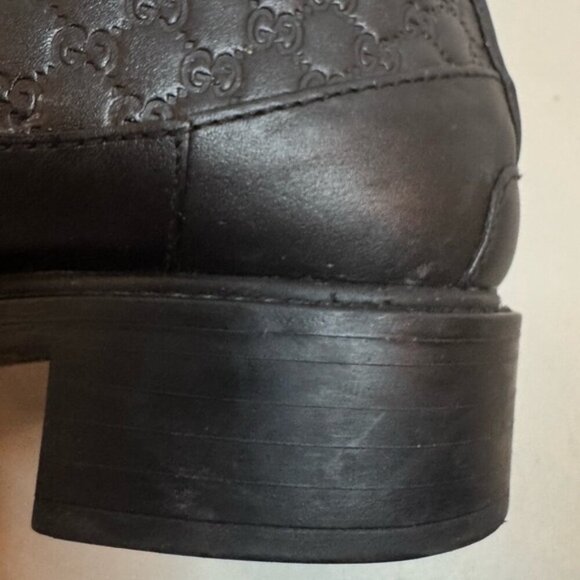 Authentic Gucci Leather Chelsea Boots | Size 7.5 | Logo Embossed - Picture 11 of 16